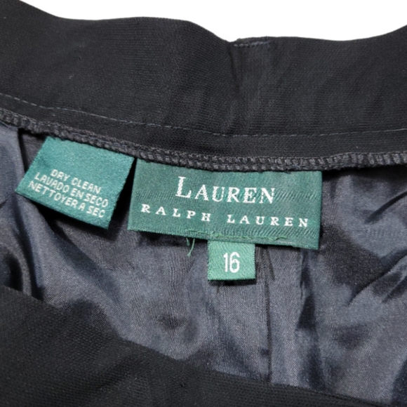 Lauren Ralph Lauren Pants Size 16 33x33 Women's Dress Pants Black Trousers Lined - Picture 5 of 6